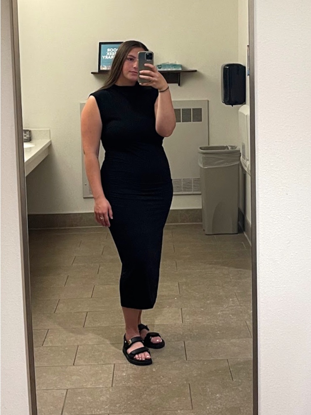 Target Black Sleeveless Midi Dress